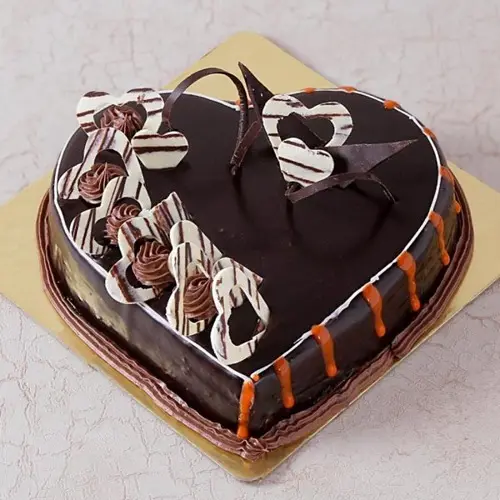 Heart Shape Chocolate Cake  