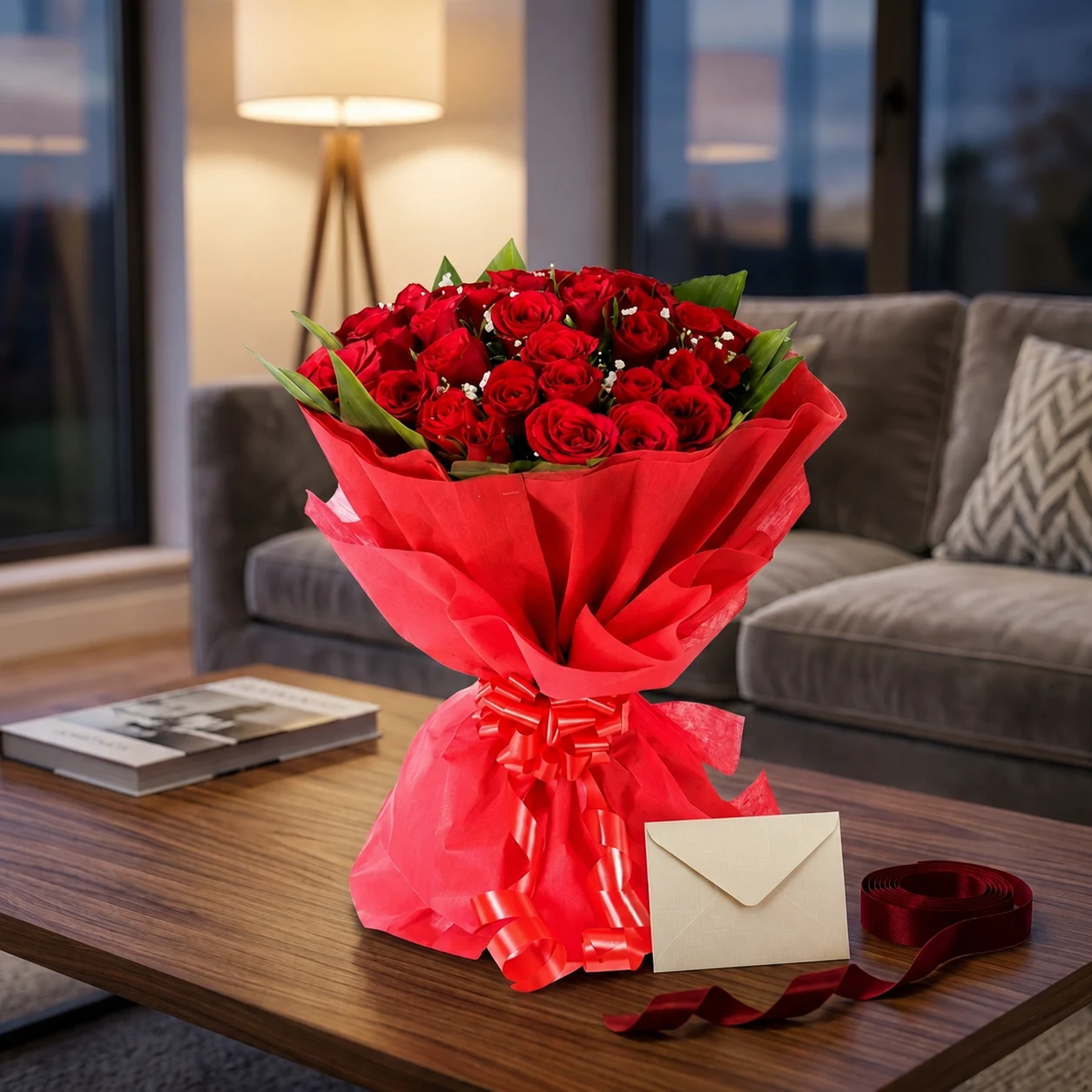 bouquet of 50 red roses