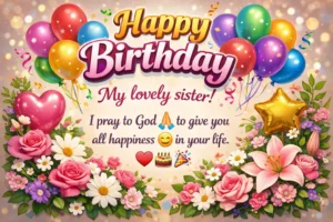 Heart Touching Birthday Wishes for My Lovely Sister