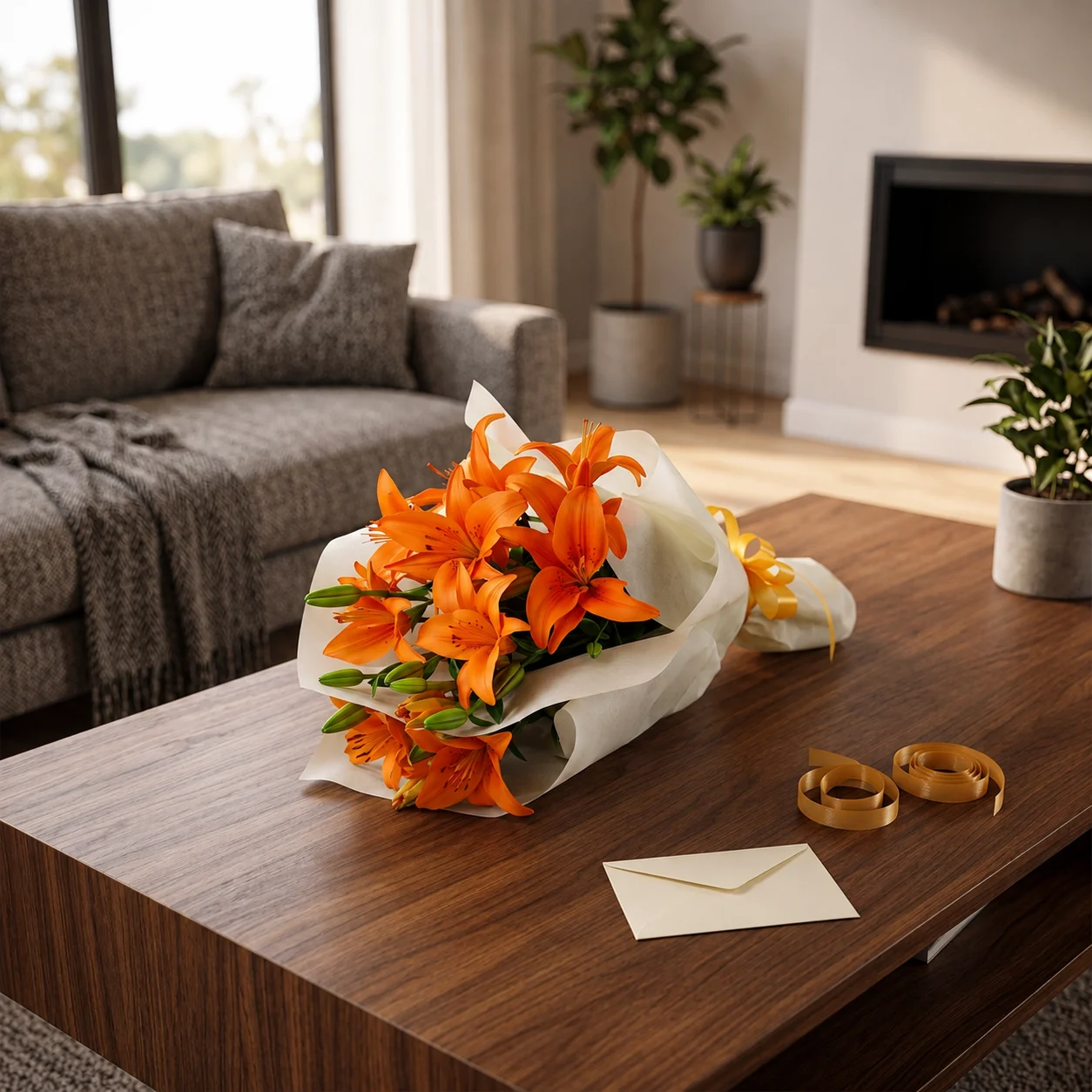 6 Orange Lilies Image