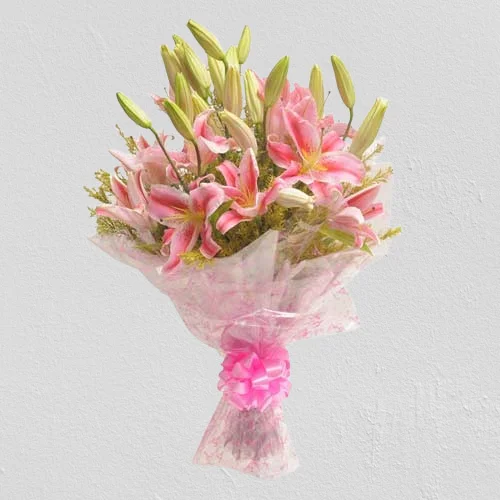 Pink 6 Lilies