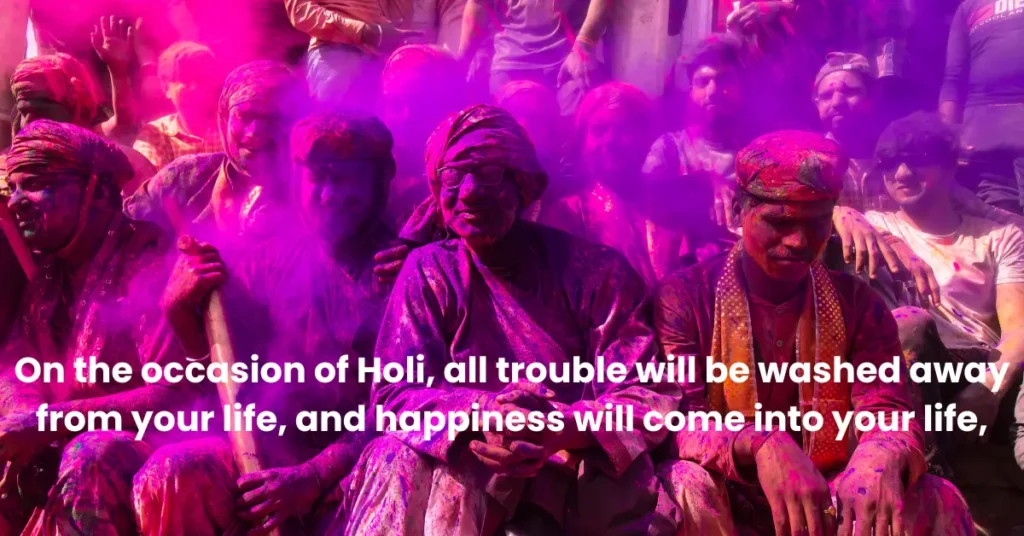 Holi Quotes Captions with Emojis