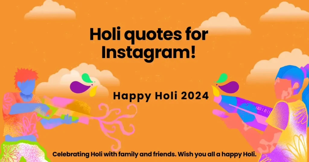 Holi quotes for Instagram