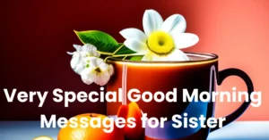 Best 110+ Very Special Sweet Good Morning Messages for Sister