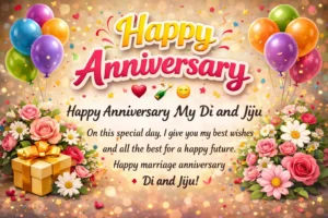 75+ Sweet Happy Anniversary Wishes For Di and Jiju
