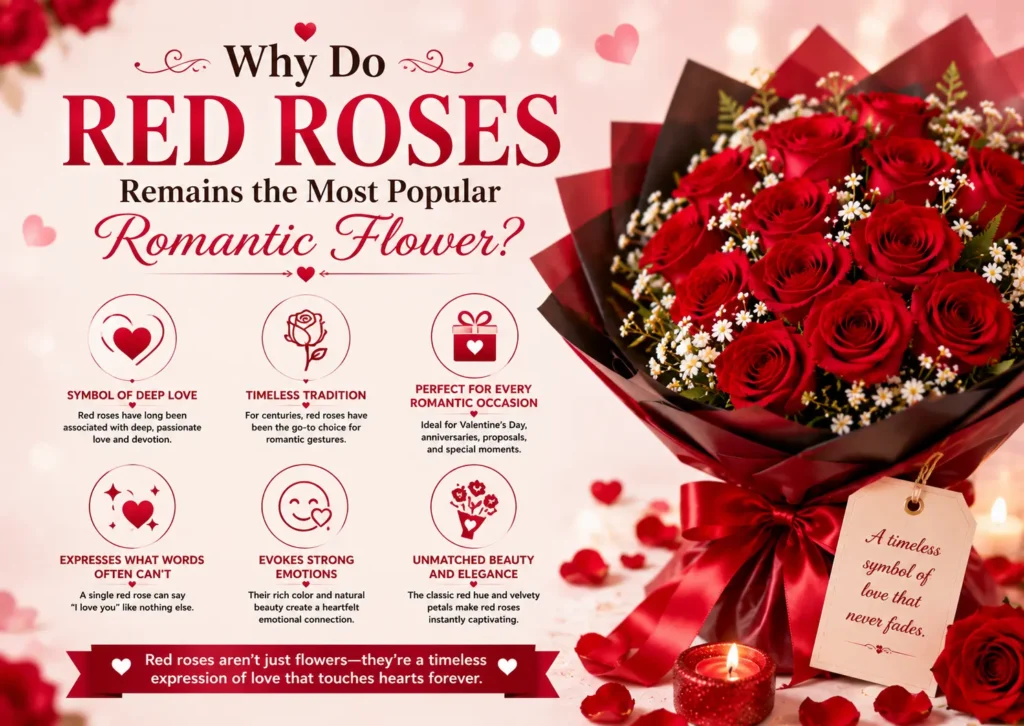 Why Do Red Roses Remains the Most Popular Romantic Flower?